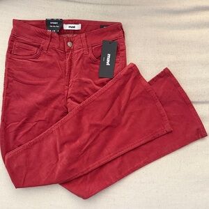 Mavi Women's High Rise Corduroy Jeans in Red